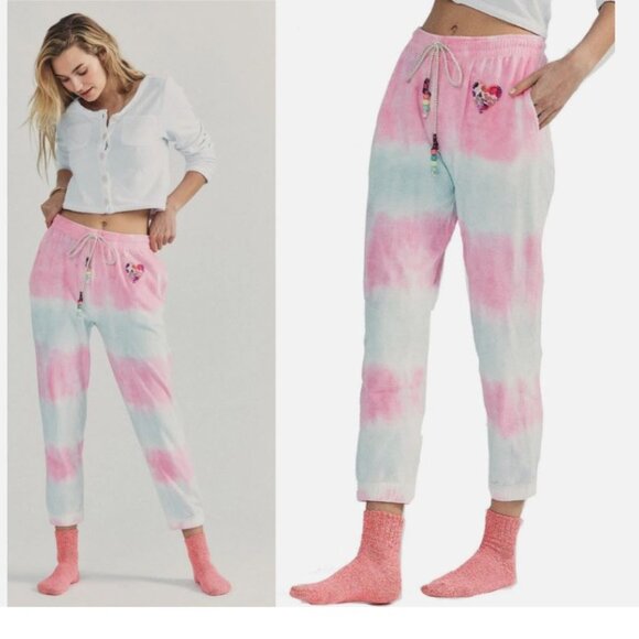 LoveShackFancy Santinella Pant Cherry Fizz Jogger Terry...